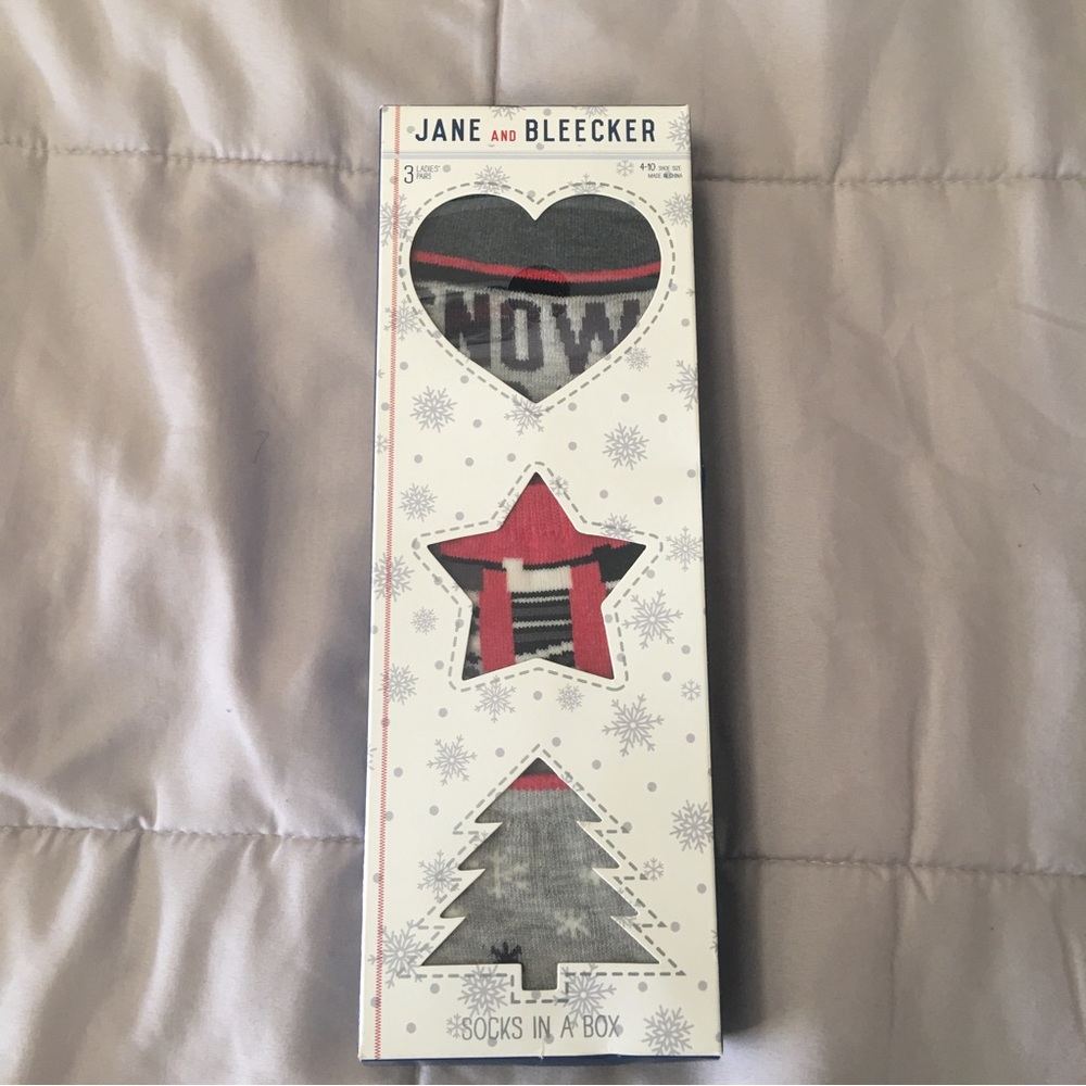 Jane and Bleecker Christmas Socks 3 Pairs